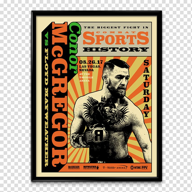 Floyd Mayweather Jr. vs. Conor McGregor Modern art Poster Canvas, plenty of money transparent background PNG clipart