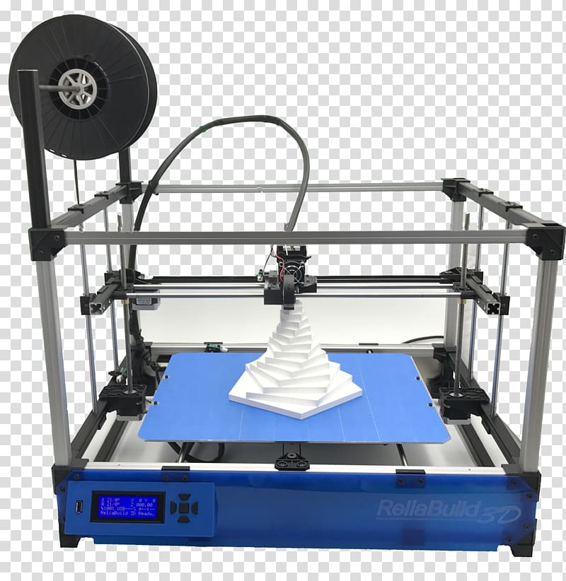 3D printing Printer ReliaBuild 3D Extrusion Machine, printer transparent background PNG clipart