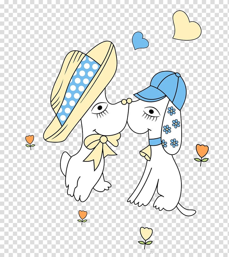 , Puppy kissing transparent background PNG clipart