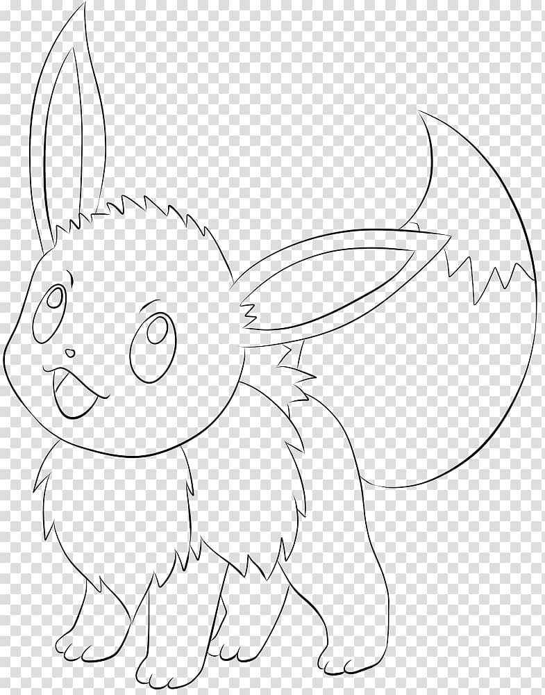 Pokémon GO Pokémon X and Y Line art Eevee, coloring plate transparent background PNG clipart