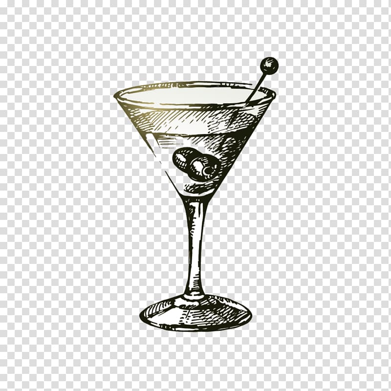 Cocktail Glass Drawing Vector Art Icons and Graphics for Free Download