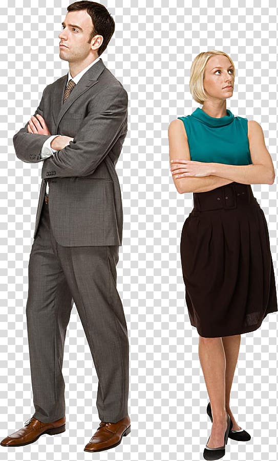 back to back business people transparent background PNG clipart