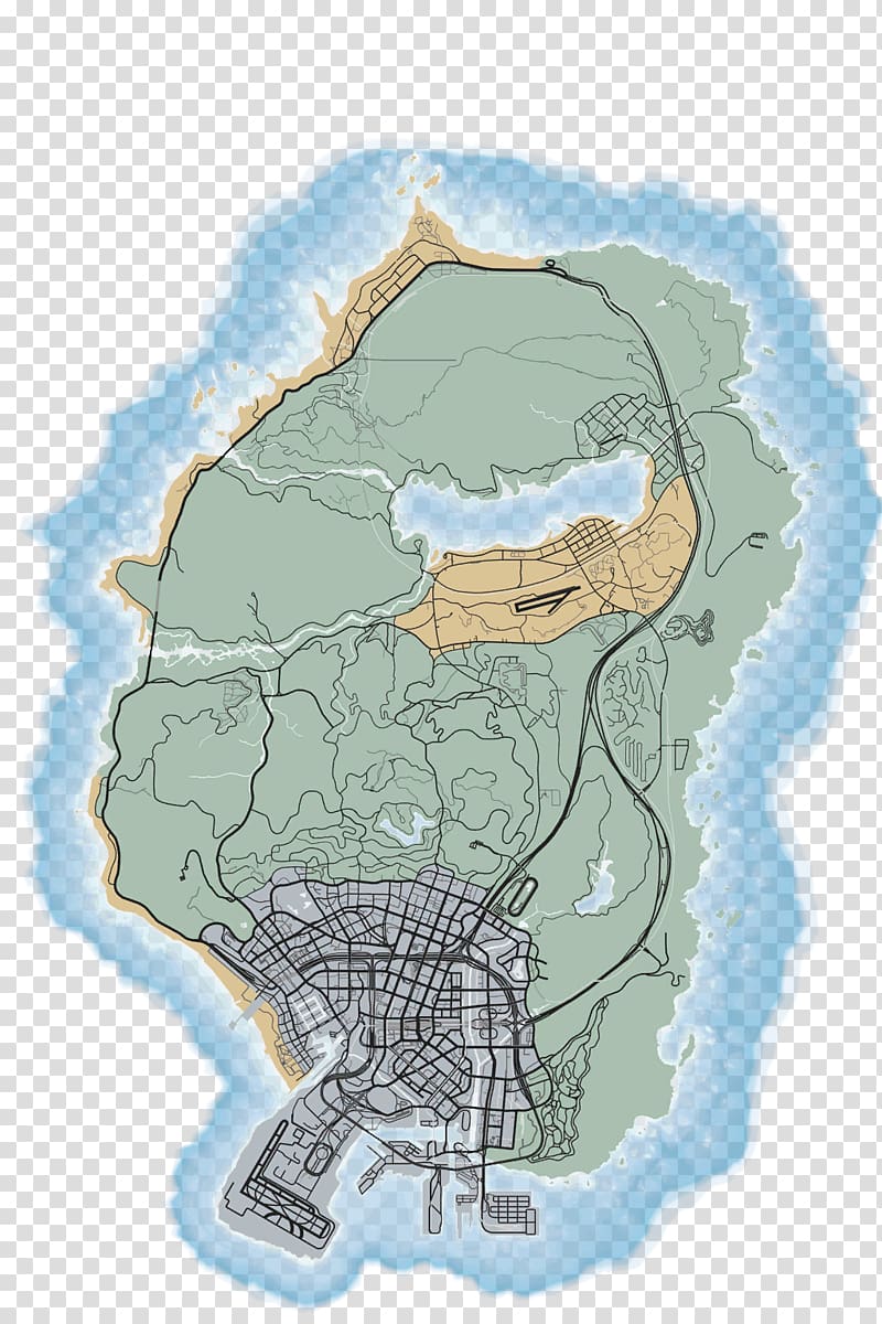 Grand Theft Auto V Grand Theft Auto: San Andreas Grand Theft Auto IV Grand Theft Auto Online San Andreas Multiplayer, gta map transparent background PNG clipart