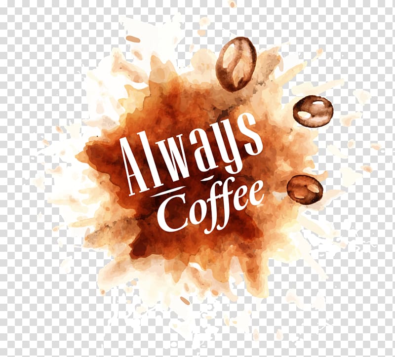 coffee illustration, Coffee Cafe , coffee beans and coffee stains transparent background PNG clipart