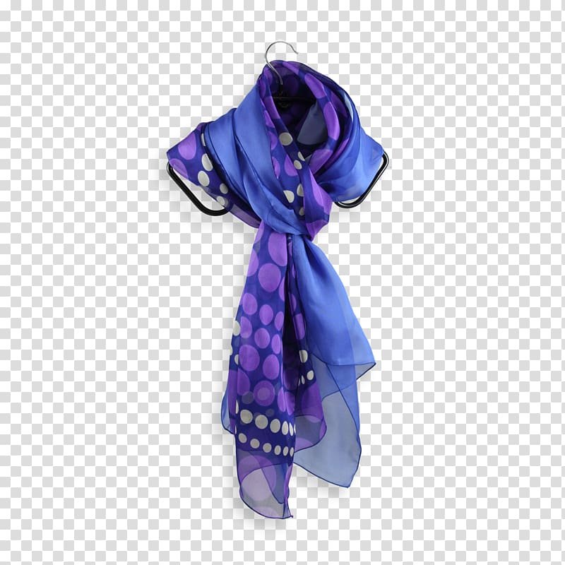 Scarf Silk Foulard Blue Cashmere wool, violet transparent background PNG clipart