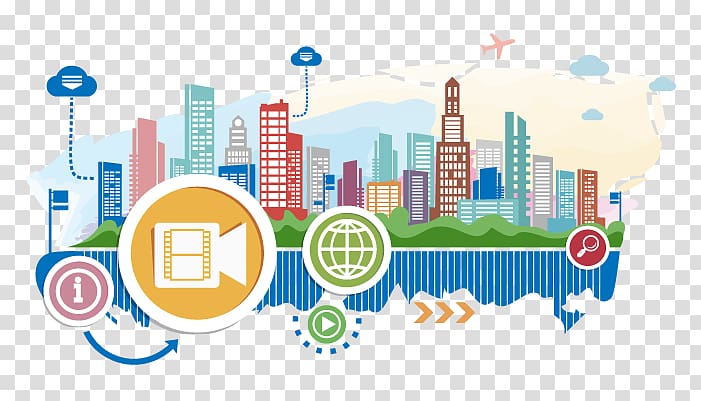 Smart city Hackathon Internet of Things Building, promotional advertising transparent background PNG clipart