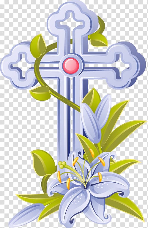 Easter lily Christian cross , Devotions transparent background PNG clipart