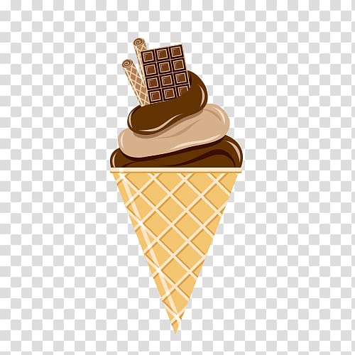 Chocolate ice cream Egg tart Ice cream cone, ice cream transparent background PNG clipart