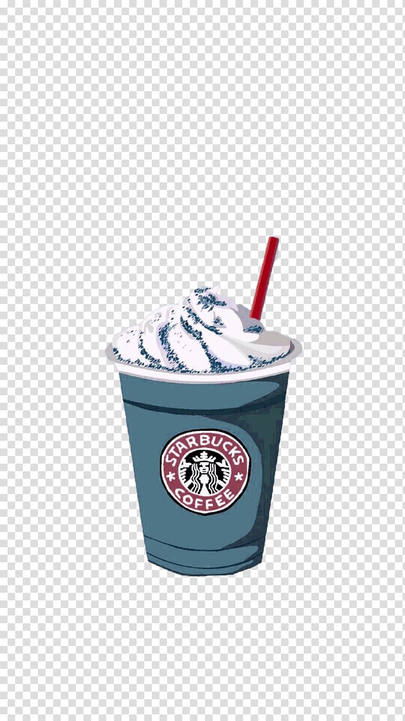 Ice cream Coffee Starbucks Frappuccino, Hand-painted Starbucks transparent background PNG clipart