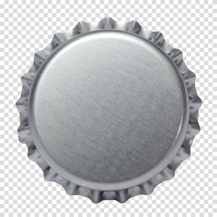 scalloped edge round gray tray illustration, Beer Bottle cap Crown cork Wine, bottle cap transparent background PNG clipart