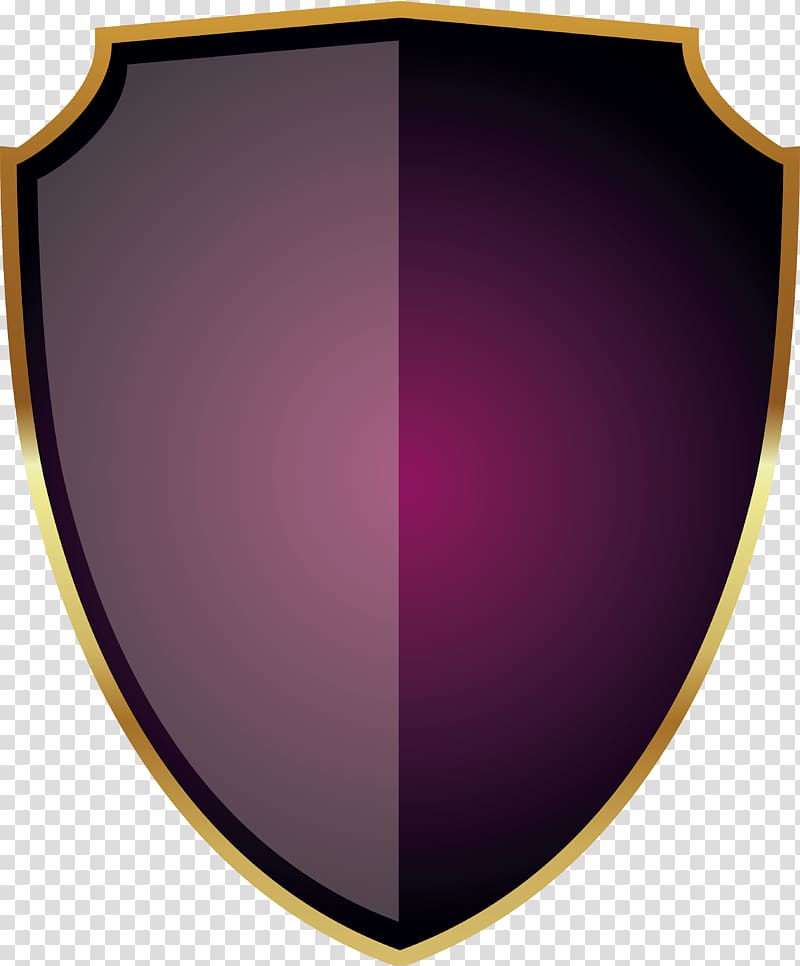 gold and purple shield logo, Shield Samurai Euclidean Warrior, Samurai shield transparent background PNG clipart