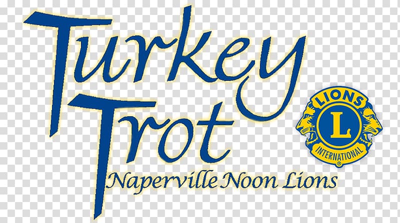 Naperville Noon Lions Turkey Trot RaceWire LLC Logo, transparent background PNG clipart