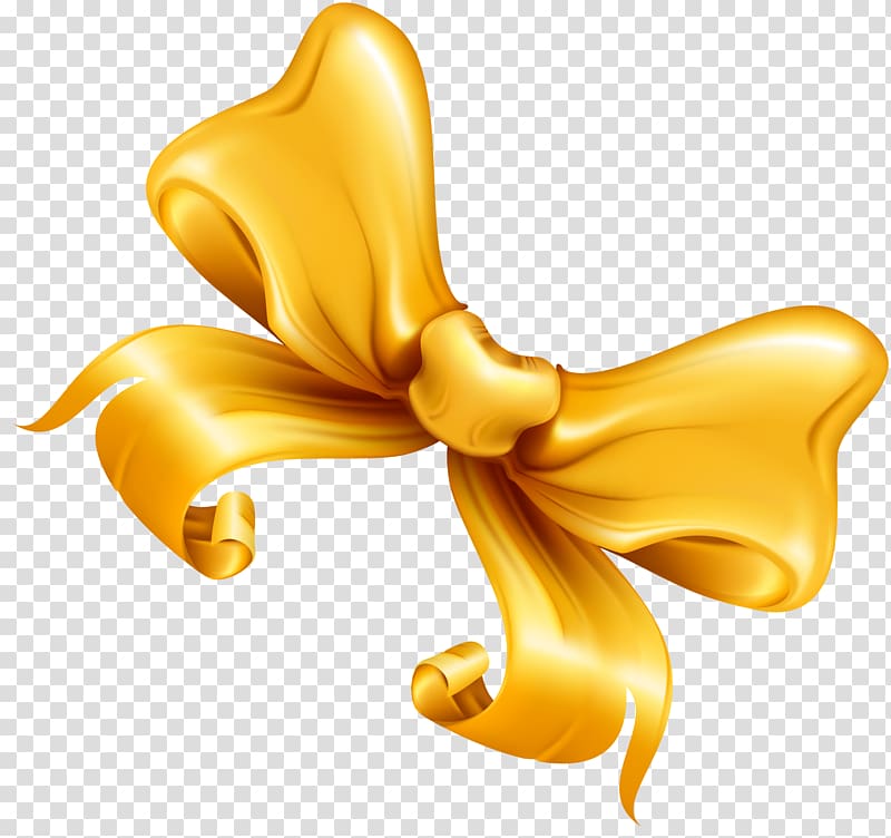 Ribbon Gold Shoelace knot, Luxury golden bow transparent background PNG clipart