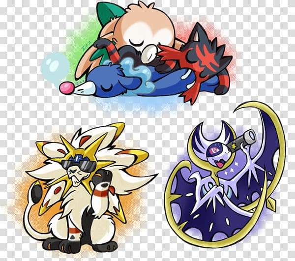 Pokemon Alola Stickers Lunala Litten Rowlet Popplio Incineroar