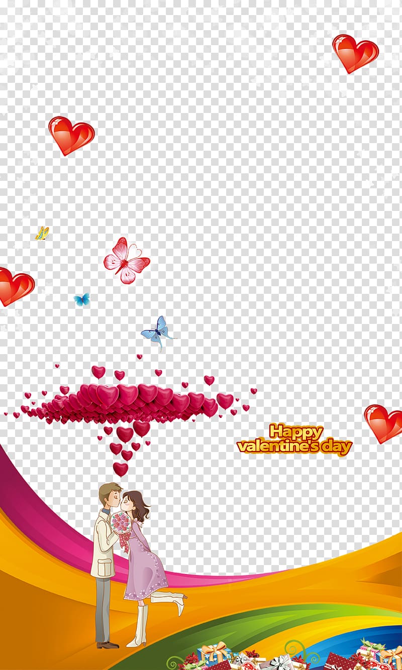 Valentines Day Poster Gift Romance, Valentine\'s Day Posters material transparent background PNG clipart