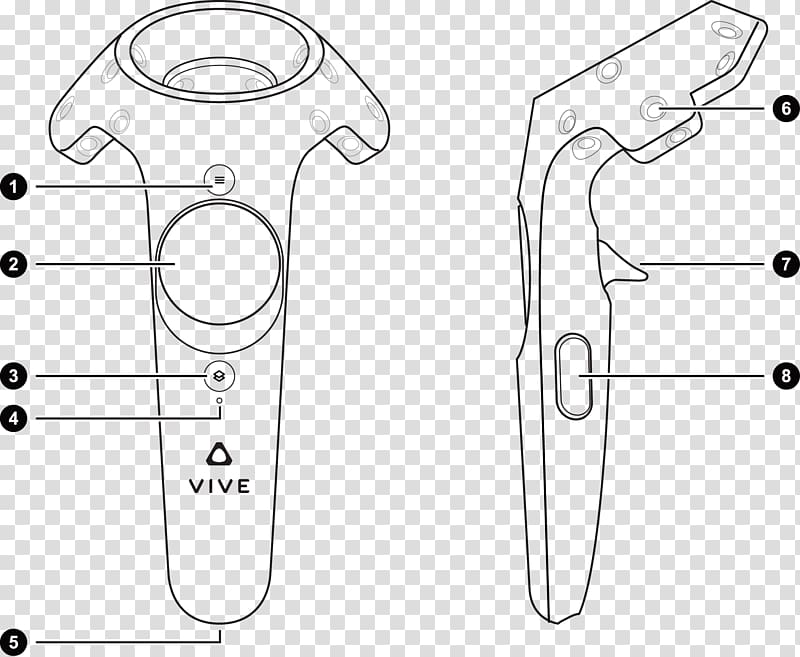 HTC Vive Head-mounted display Virtual reality headset Game Controllers Touchpad, diagram of gear transparent background PNG clipart