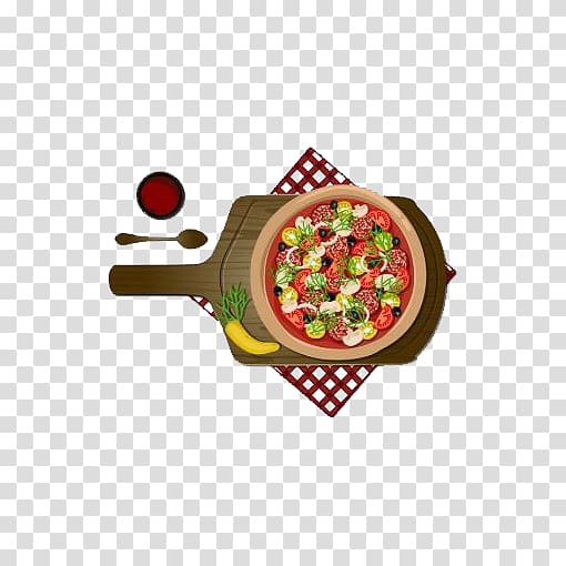 Pizza Baking Cheese Bread, Flattened pizza transparent background PNG clipart
