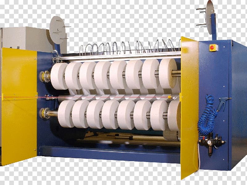 Roll slitting Textile Machine Shearing Nonwoven fabric, ribbon winding transparent background PNG clipart