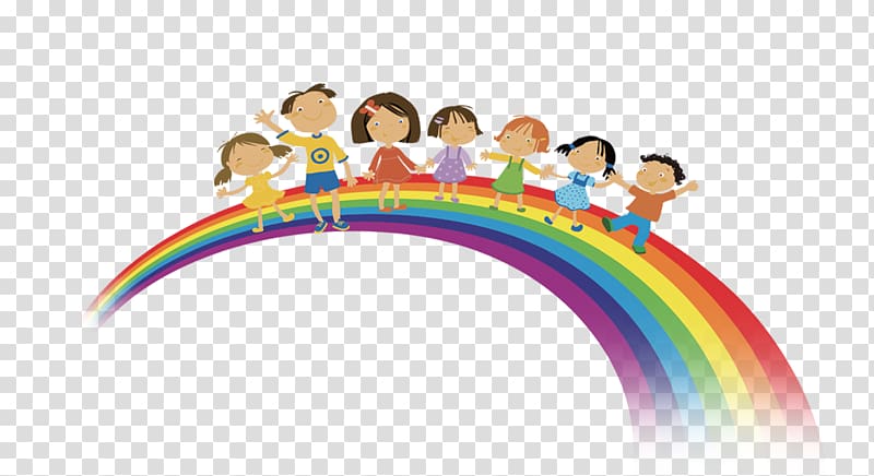 Child , Happy Children\'s Day exquisite aesthetic villain rainbow transparent background PNG clipart