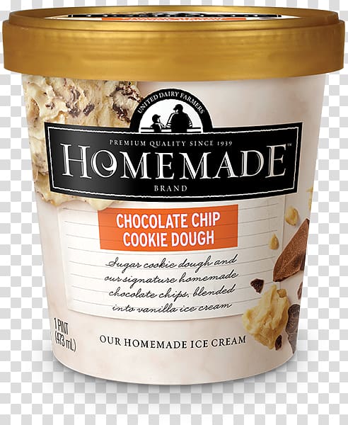 Chocolate chip cookie dough ice cream Chocolate chip cookie dough ice cream, homemade whip cream transparent background PNG clipart
