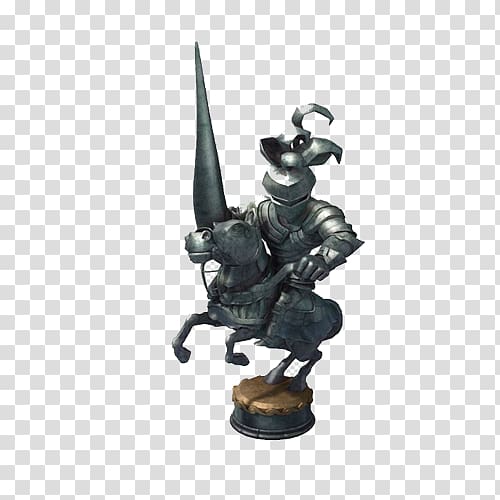 Knight Body armor Cartoon Statue Q-version, Knight sculpture transparent background PNG clipart
