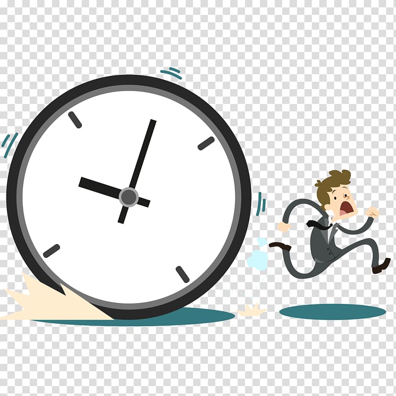 Time limit Time management Task Productivity, Count the business man to catch the clock transparent background PNG clipart