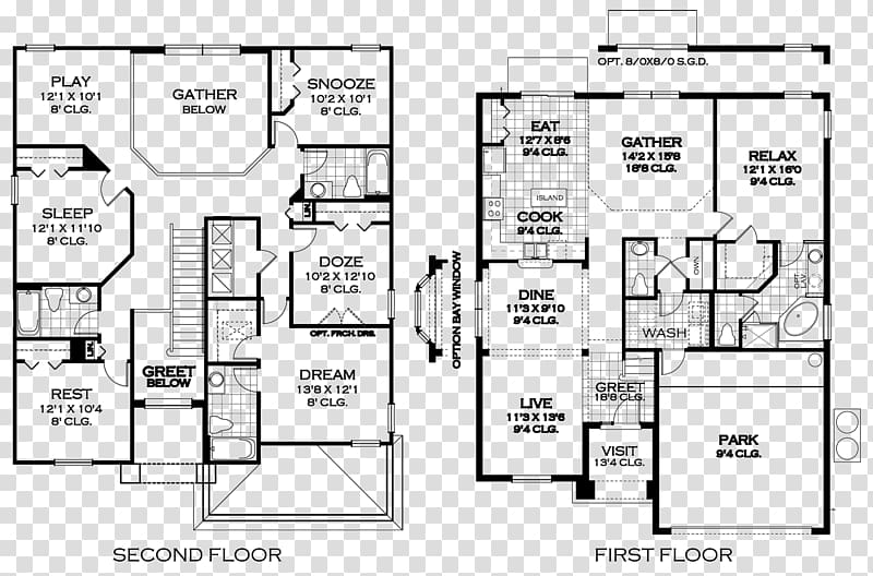 Floor plan Marriott\'s Grande Vista Orlando Villa House, house transparent background PNG clipart