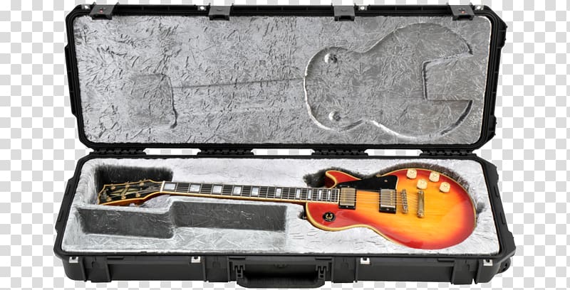 Electric guitar Gibson Les Paul Road case Skb cases, high grade trademark transparent background PNG clipart