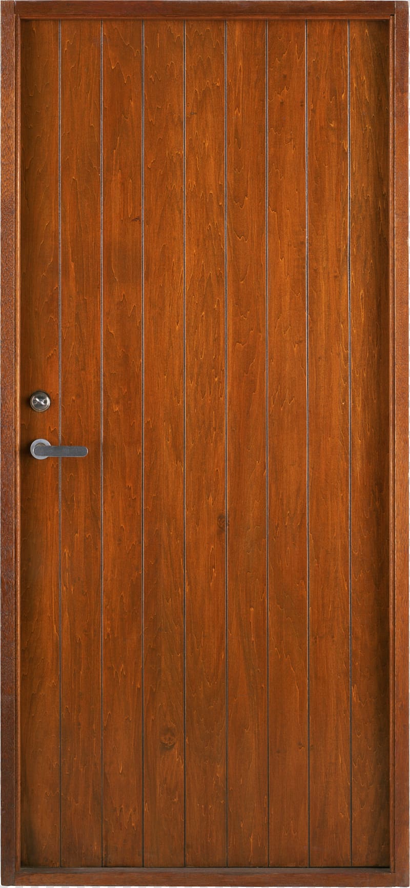 brown door illustration, Door Wood stain Lumber Hardwood Painting, Wood door transparent background PNG clipart