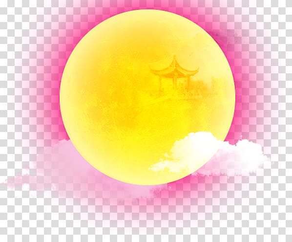 yellow moon illustration, Moon Cartoon Change Drawing, Cartoon moon on the temple transparent background PNG clipart