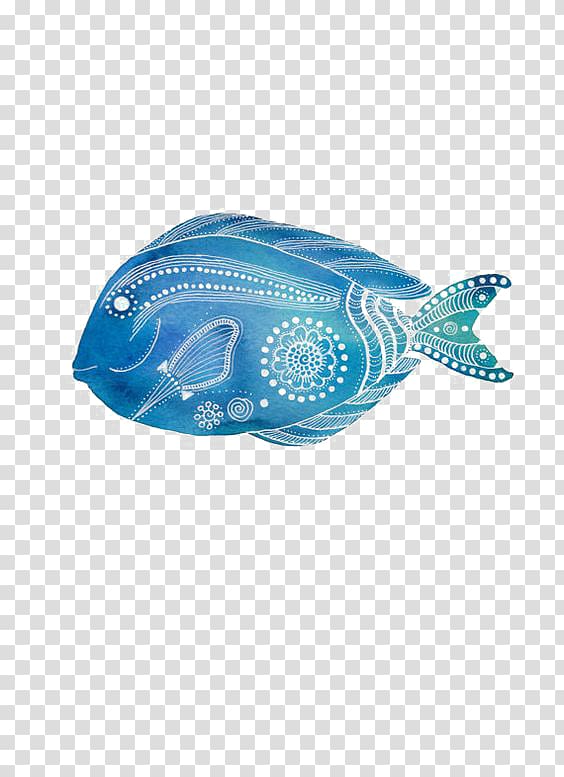 Drawing Watercolor painting Fish Illustration, Fish transparent background PNG clipart