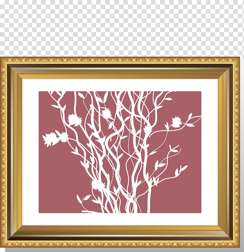 frame Art painting, Border section of the Nordic jewelry transparent background PNG clipart