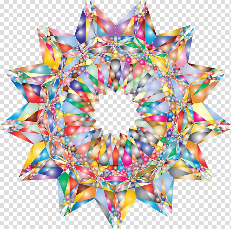 Star Geometry Symmetry Shape Kaleidoscope, Abstract geometric transparent background PNG clipart
