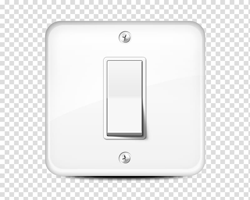 white light switch illustration, Switch Lamp Push-button, Light switch transparent background PNG clipart