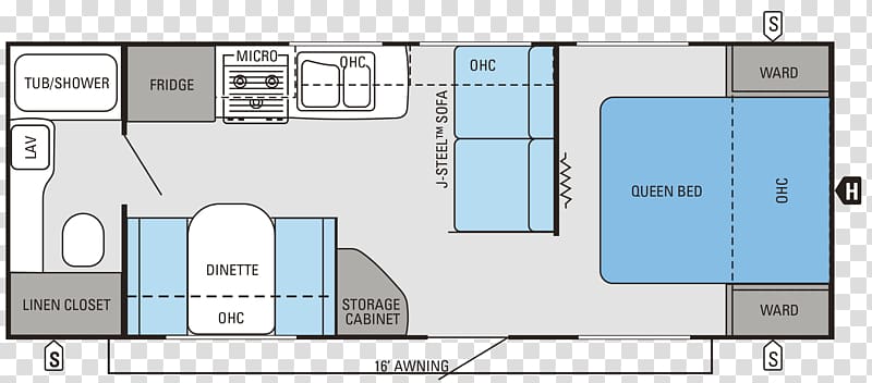 Floor plan Caravan Jayco, Inc. Campervans Trailer, caravans transparent background PNG clipart