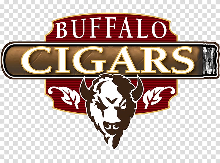 Buffalo Cigars Logo Cigar bar, bison meat transparent background PNG clipart