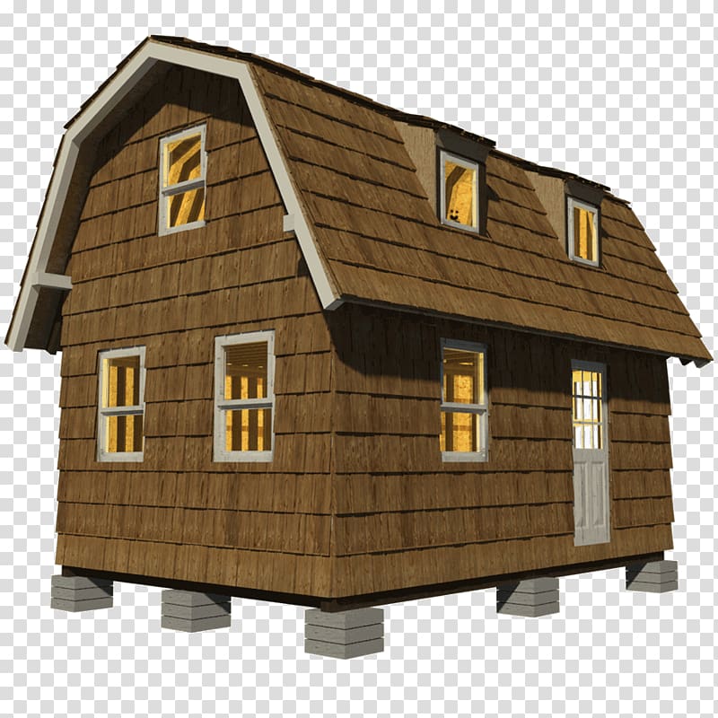 Gambrel House plan Roof Tiny house movement, cottage transparent background PNG clipart