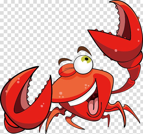 red crab , Crab Seafood Lobster Cartoon, crab transparent background PNG clipart