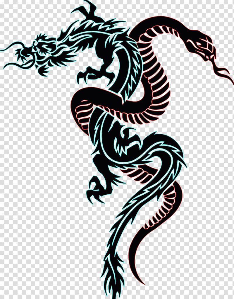 Snake Tattoo Chinese dragon , tattoo transparent background PNG clipart