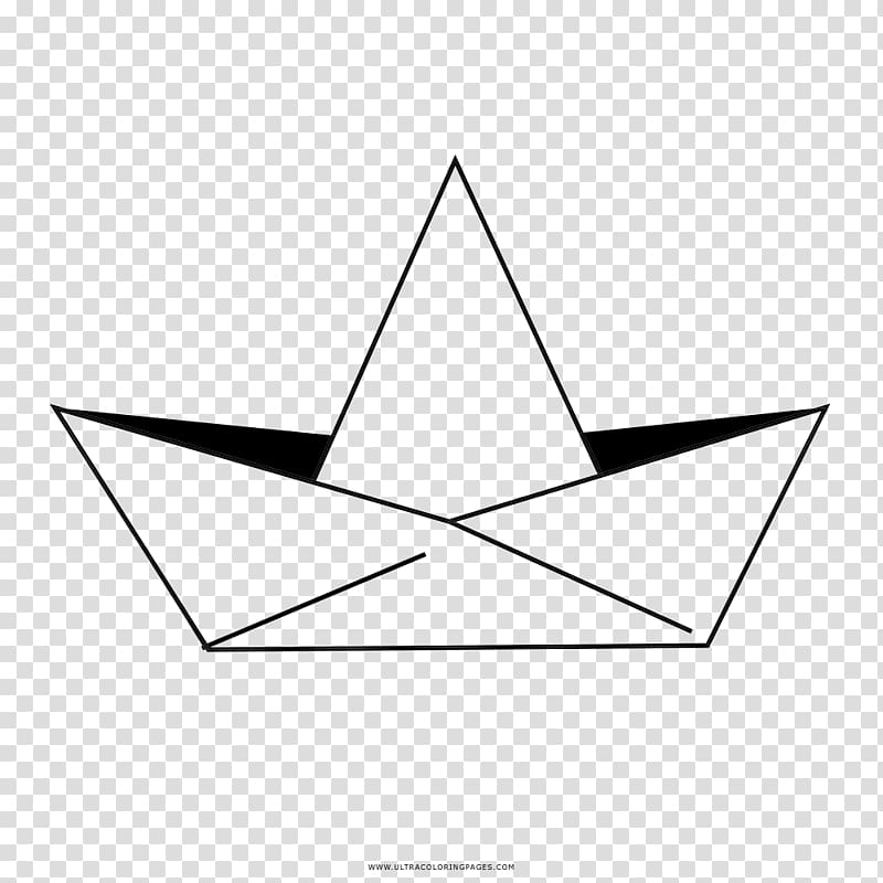 Triangle Paper Line art Point, paper boat transparent background PNG clipart