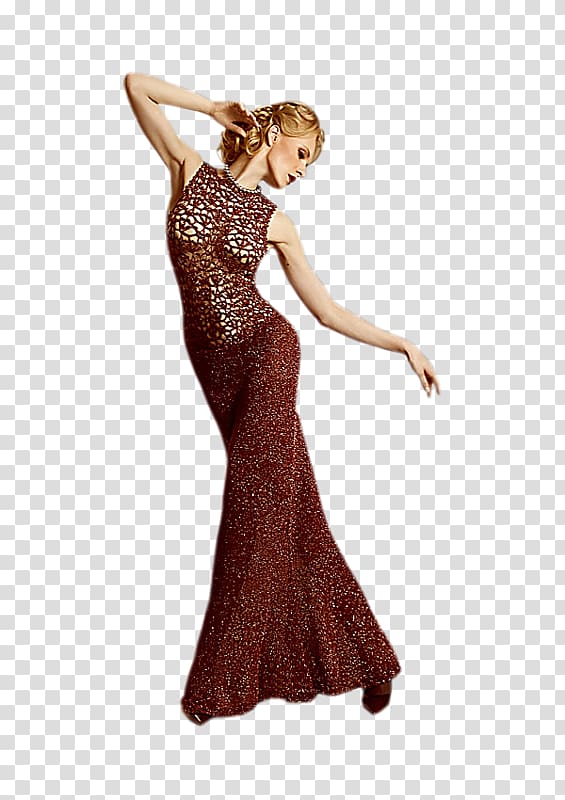 Woman Evening gown, woman transparent background PNG clipart