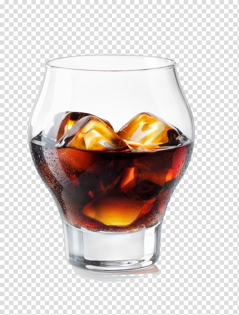 Black Russian Liqueur Amaro Averna Negroni, ice glass transparent background PNG clipart