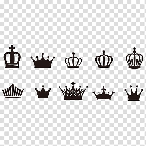 ten assorted crowns illustration, Crown Tiara Free content , Black Crown transparent background PNG clipart