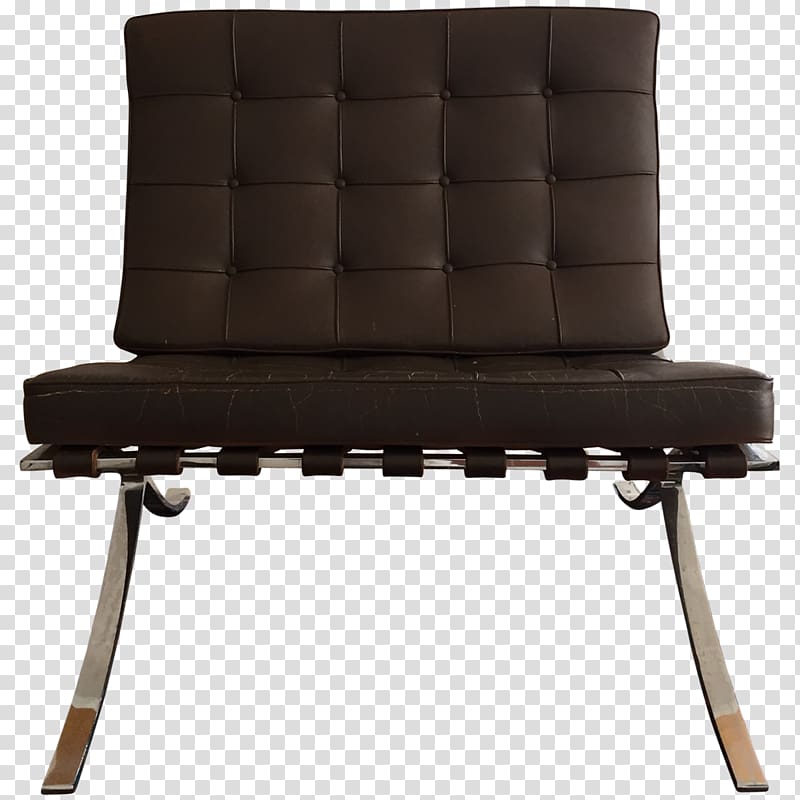Barcelona chair Knoll Modern furniture, chair transparent background PNG clipart