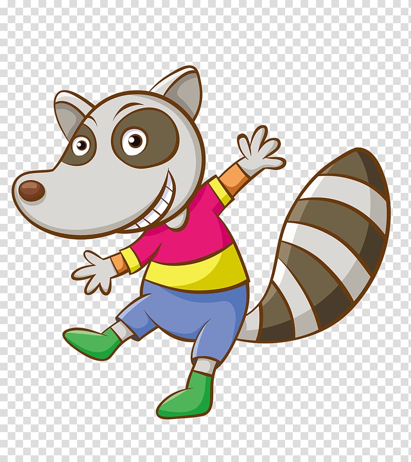 Raccoon Cartoon Funny animal , raccoon transparent background PNG clipart