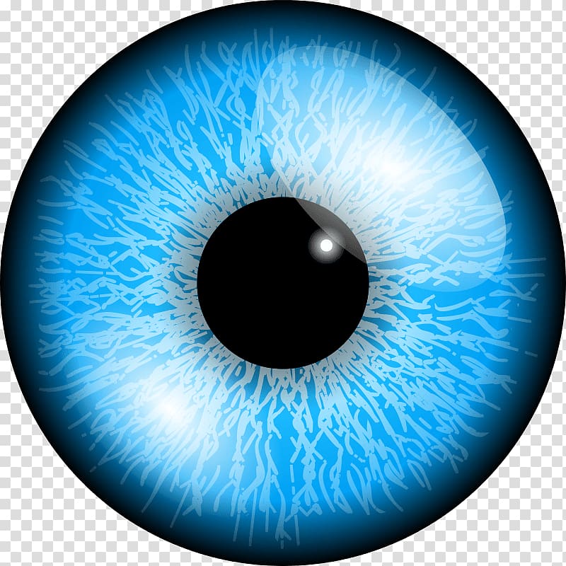 blue eye illustration, Eye Blue transparent background PNG clipart