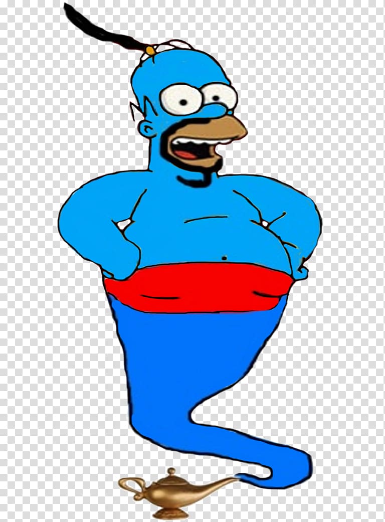 Homer Simpson Genie Iago Jafar Drawing, vhs transparent background PNG clipart