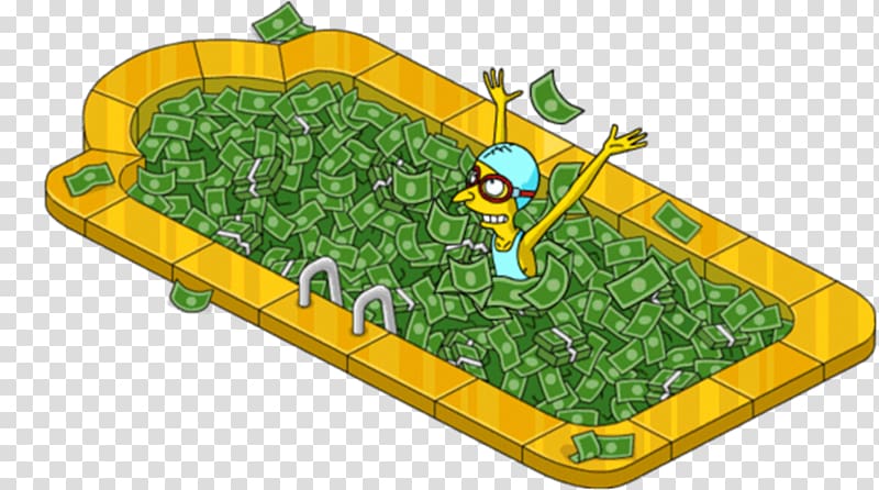 Money burning Recreation The Simpsons: Tapped Out Swimming pool, Life Is Peachy transparent background PNG clipart