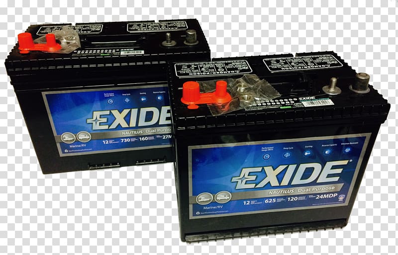 Deep-cycle battery Electric battery Exide VRLA battery Powerstride Battery, car battery group size transparent background PNG clipart