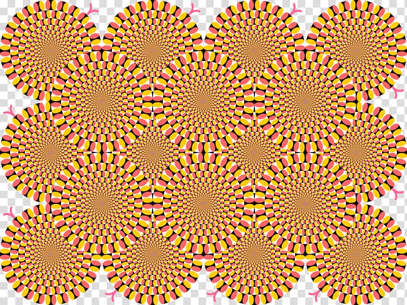 Optical illusion Peripheral drift illusion Ebbinghaus illusion Illusory motion, circle transparent background PNG clipart
